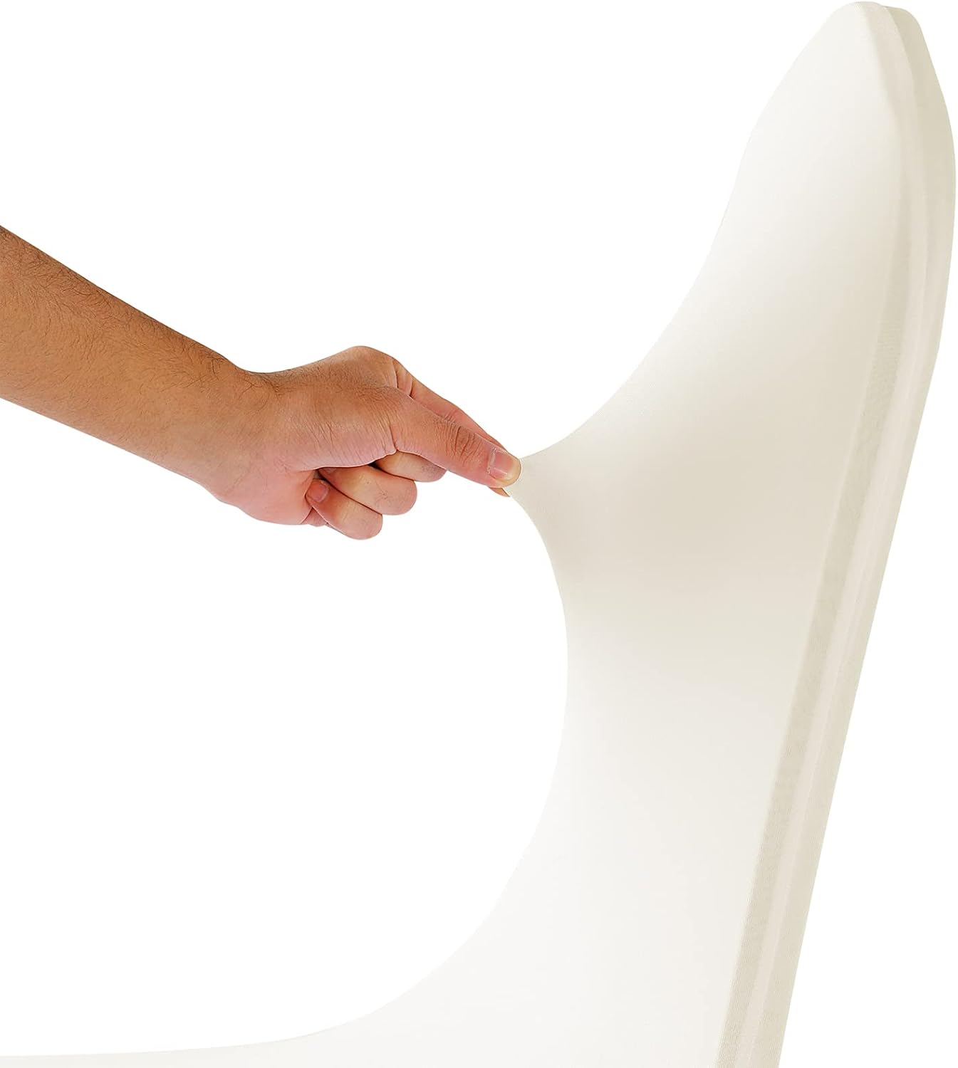Spandex Chair Covers, 12PCS, Washable Protector for Living Room, Party, Banquet, Wedding, Hotel (Ivory)