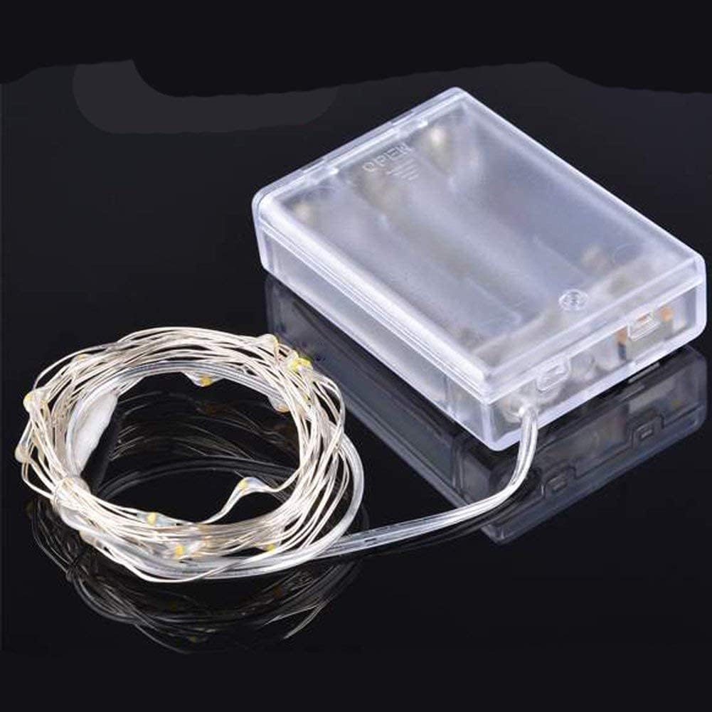 String Lights,Waterproof LED String Lights Fairy String Lights Starry ,Battery Operated String Lights for Indoor&Outdoor Decoration Wedding Home Parties Christmas Holiday. (Warm White, 10Ft/4pc)