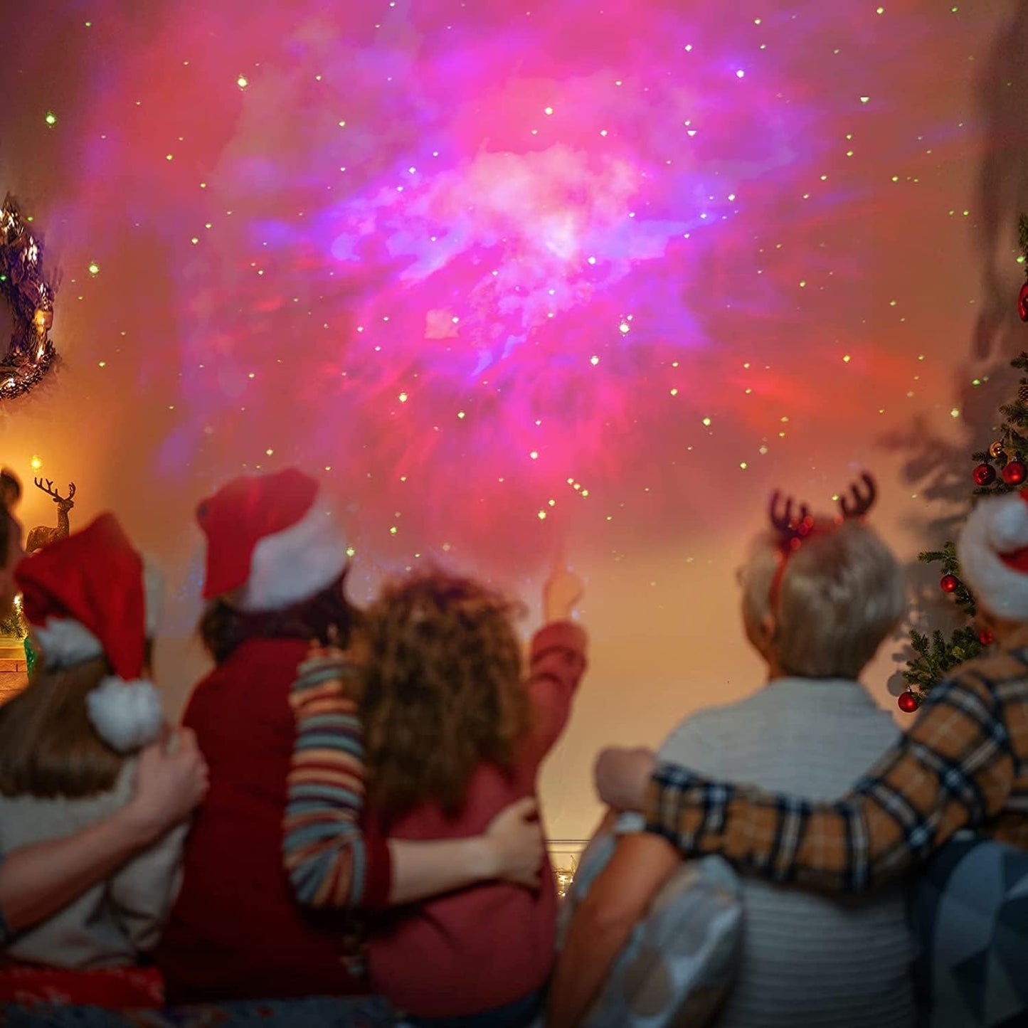 SFOUR Astronaut Galaxy Projector Night Light,Lights for Bedroom,Kids Room Decor Aesthetic, Adjustable Head Angle,Gift for Kids Adults Home Party Ceiling Decor,Christmas Gift