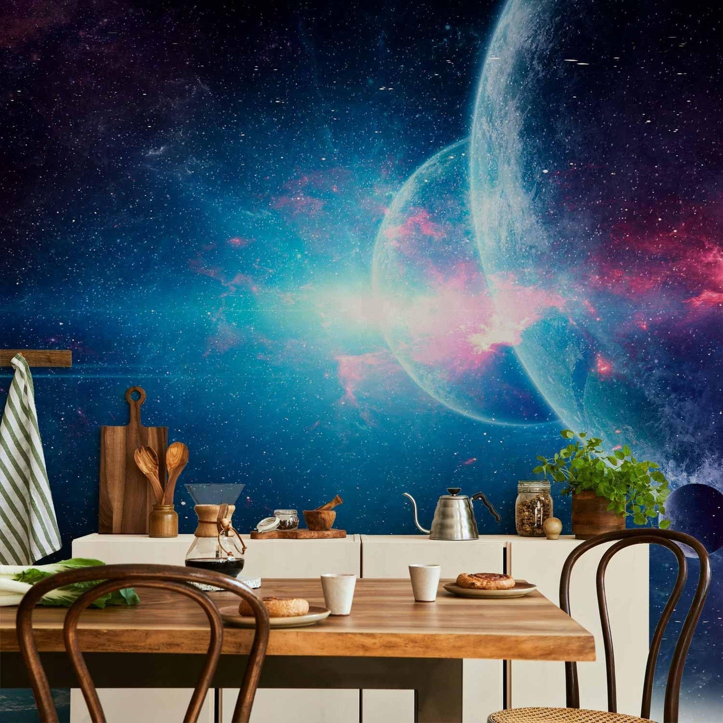 artgeist Premium Wall Mural Cosmos Galaxy 197x138 in - Non-Woven Wallpaper Fleece Wall Decor Photo Print Picture Image Design Stars Solar System Universe Space b-C-10047-a-a