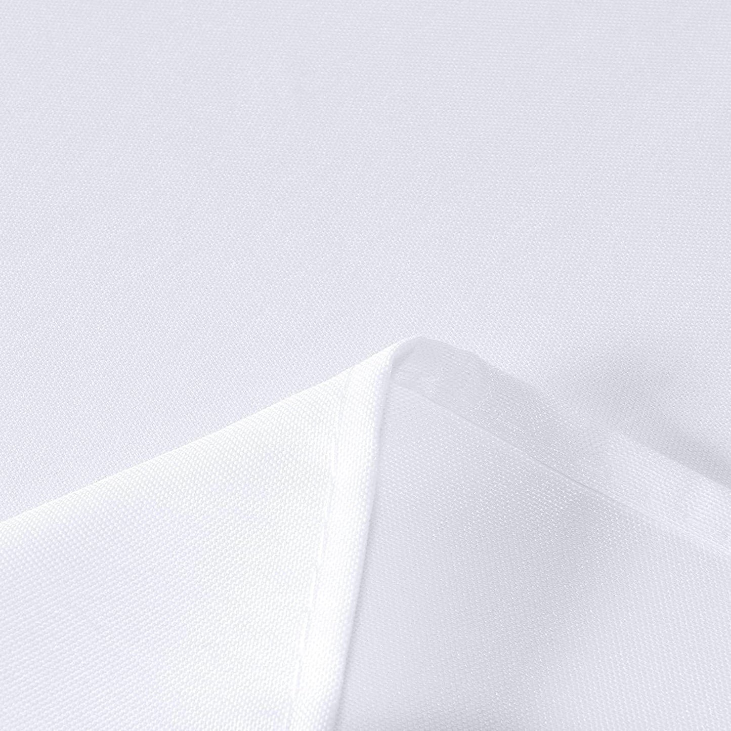 sancua Rectangle Tablecloth - 70 x 90 Inch - Stain and Wrinkle Resistant Washable Polyester Table Cloth, Decorative Fabric Table Cover for Dining Tables, Buffet Parties and Camping, White