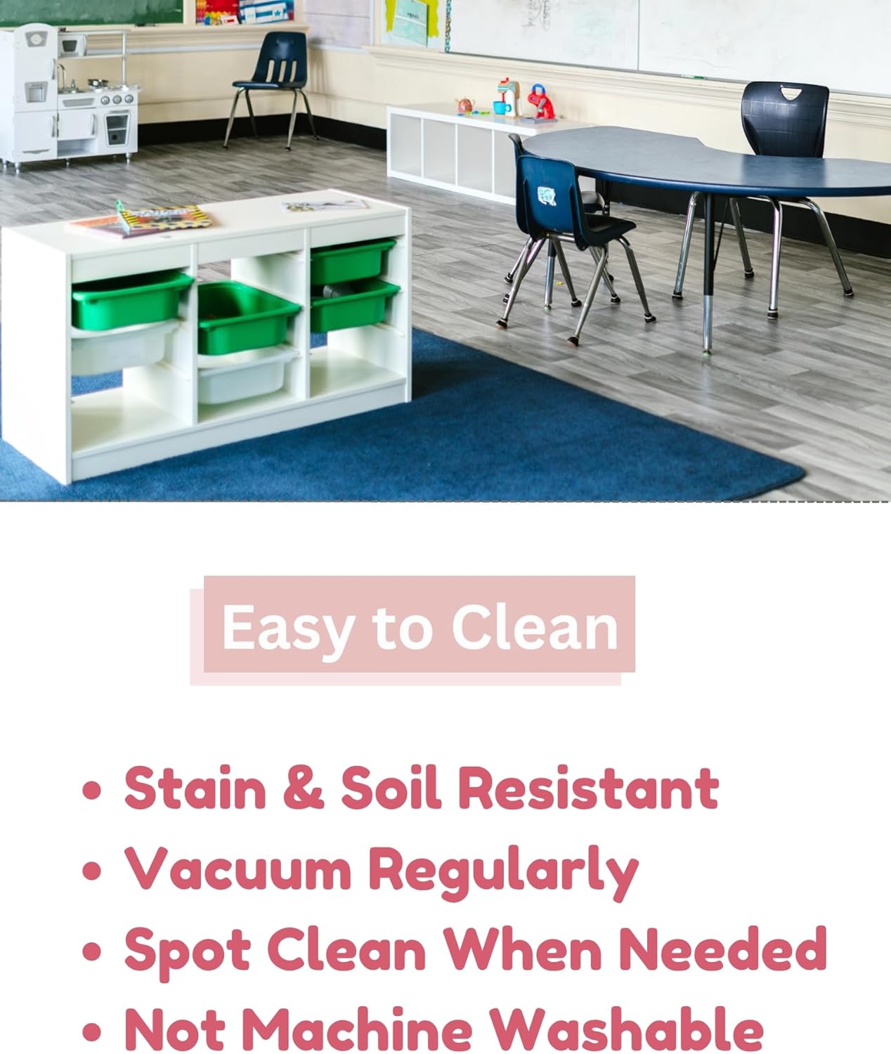 KOECKRITZ Soft and Colorful Kids Classroom Area Rugs (Passes Flammability Pill Test) Many Sizes and Bright Colors to Select from (10' x 14', Tangerine)