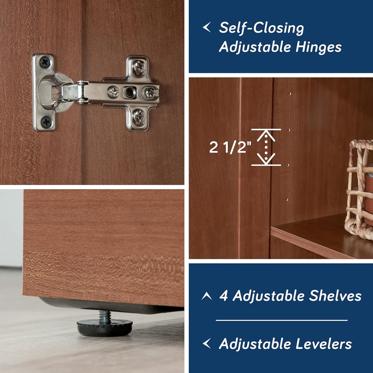 Sauder HomePlus Storage Pantry cabinets, L: 23.25" x W: 17" x H: 71.18", Sienna Oak