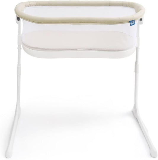 HALO® BassiNest® Lite – Breathable Baby Bassinet Slides Over Bed with Mesh Walls for Airflow & Visibility, Lowering Wall for Easy Access, Portable & Lightweight, Fits Most Beds