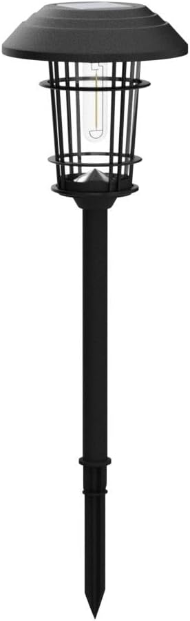 Grand patio Solar Outdoor Lights, 10 Pack, Glass Light Metal Pathway Light, Waterproof Landscape Lighting, Automatic Dusk and Dawn Sensor (Slate Gray)