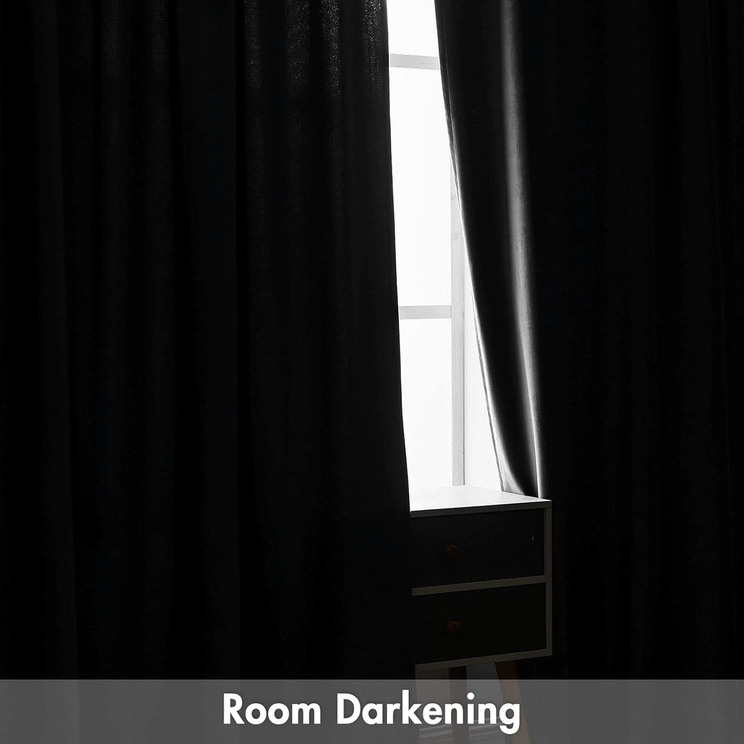 MIULEE Grey Velvet Curtains Thermal Insulated Blackout Curtain Drapes for Bedroom Living Room Darkening 108 Inches Long Curtains Panels Rod Pocket Set of 2