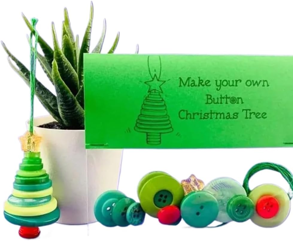 DIY Christmas Button Ornament Making Set - Snowman/Santa/Angel, Fun Holiday Craft Kit for All Ages, Ideal Xmas Tree Hanging Decor & Festive Gifts (8pcs-B)