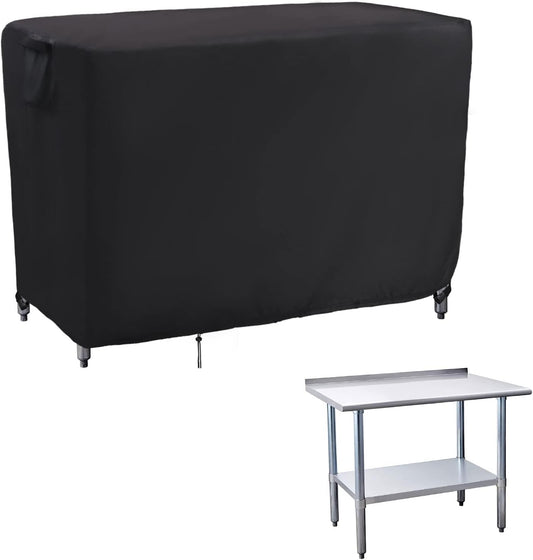Kingling Outdoor Prep Table Covers, Waterproof Stainless Steel Table Cover Metal Table Cover Protection for Patio Kitchen Prep/Work Tables - 60''L x 24''W x 35''H