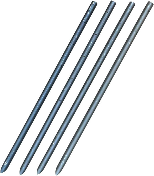 Sandbaggy Round Steel Concrete Form Stakes with Nail Holes - Rust Resistant Coating - Removable, Reusable (50, 3/4 in X 24 in)
