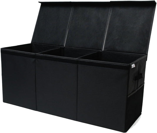 Extra Large Toy Storage Organizer with Lid - Sturdy, Collapsible Toy Chest Storage Box Design - Toys Bin with Dividers for Kids, Nursery, Bedroom, Playroom 37"x16"x14"