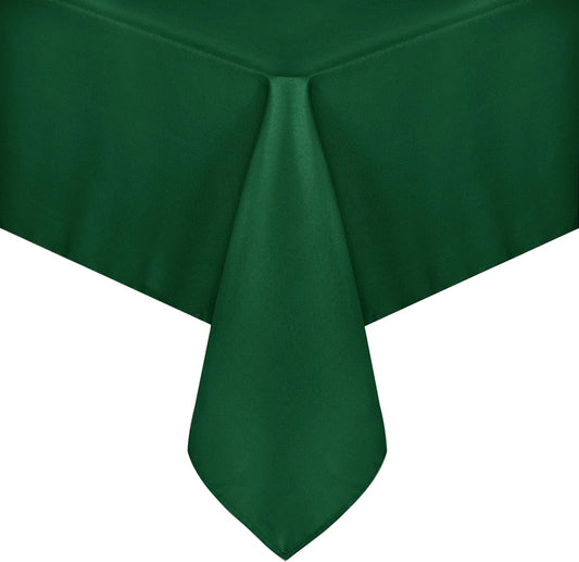 sancua Rectangle Tablecloth - 70 x 120 Inch - Stain and Wrinkle Resistant Washable Polyester Table Cloth, Decorative Fabric Table Cover for Dining Tables, Buffet Parties and Christmas, Hunter Green