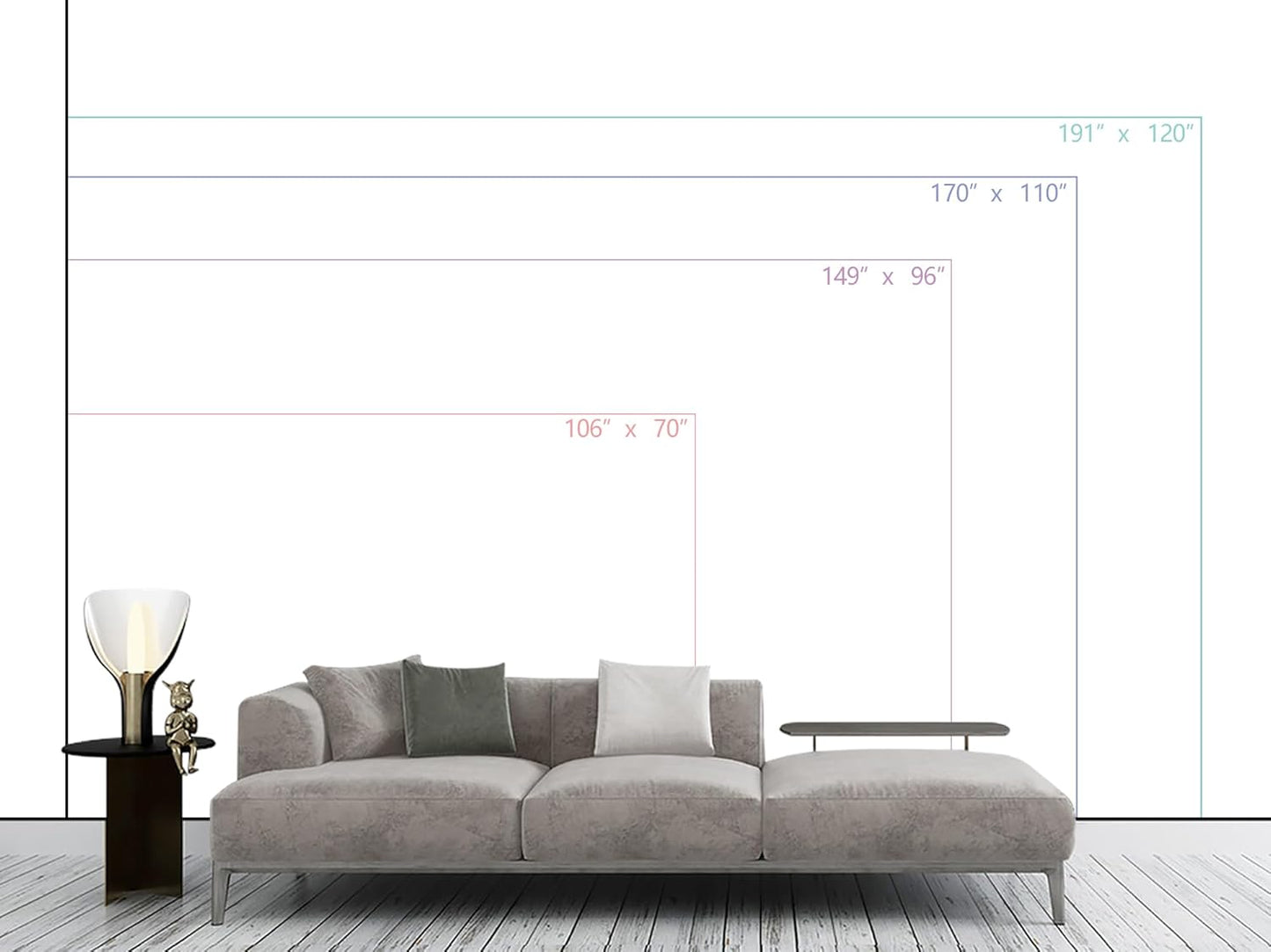 WFBHUA-Modern Mountain Wallpaper Foggy Natural Landscape Wall Mural Decor for Living Room Bedroom Office(Not Peel and Stick)