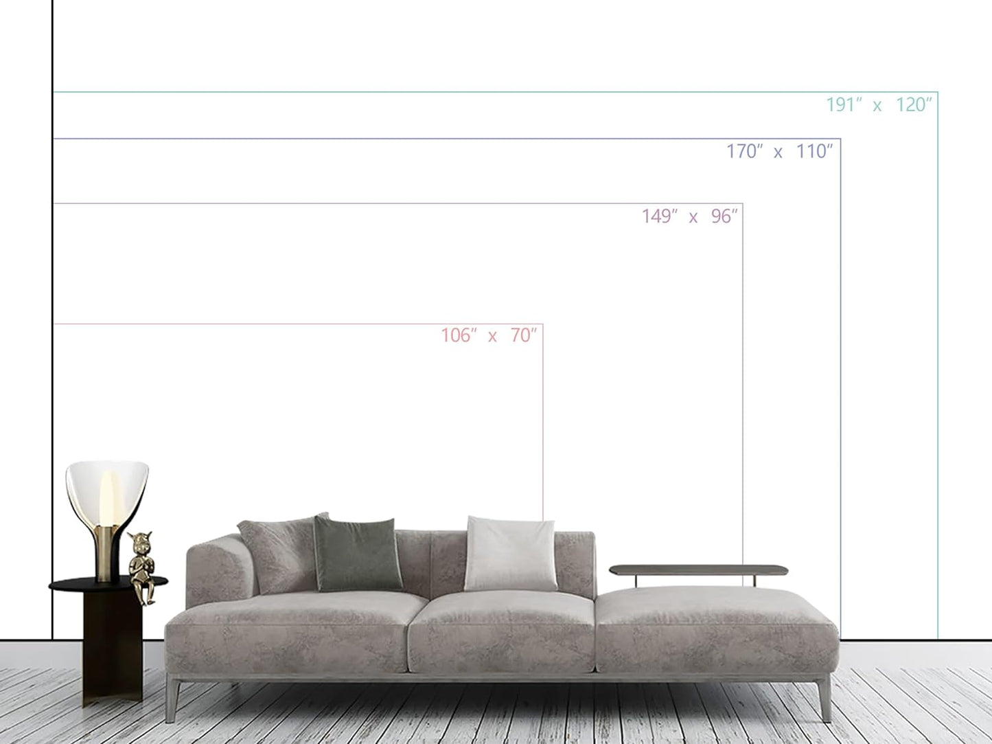 WFBHUA-Large Beach Scene Wallpaper Mural Dusk Waves Wall Murals for Bathroom Living Room Bedroom(Not Peel and Stick)