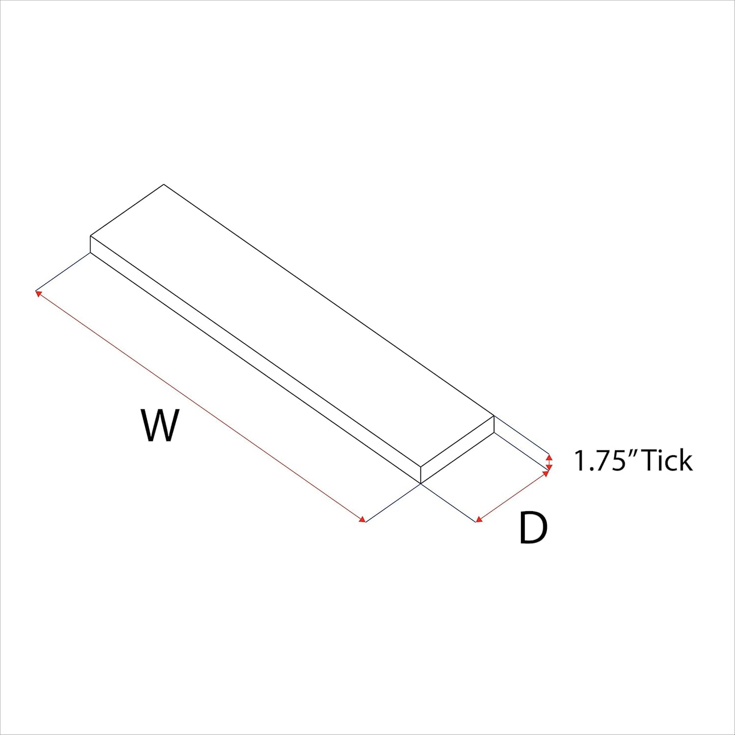 URBANDI, Rustic Floating Shelves, Set of 2, Hidden Bracket, Solid Wood, Heavy Duty, Wall Mounted Shelves, (Provincial, 36Wx10D)