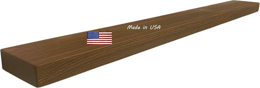 joelsantiques 72 Inch Wooden Floating Shelves for Wall - 72x6x2 in - Made of Natural Wood - Long Heavy Duty Rustic Wall Shelves for Bedroom - Perfect for Living Room, Kitchen - Medium Brown