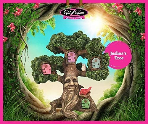 GlitZGlam Fairy Garden Enchanted Joshua's Miniature Tree (10.5 Inch Tall) for Fairies and Lawn Gnomes - A Garden Accessory