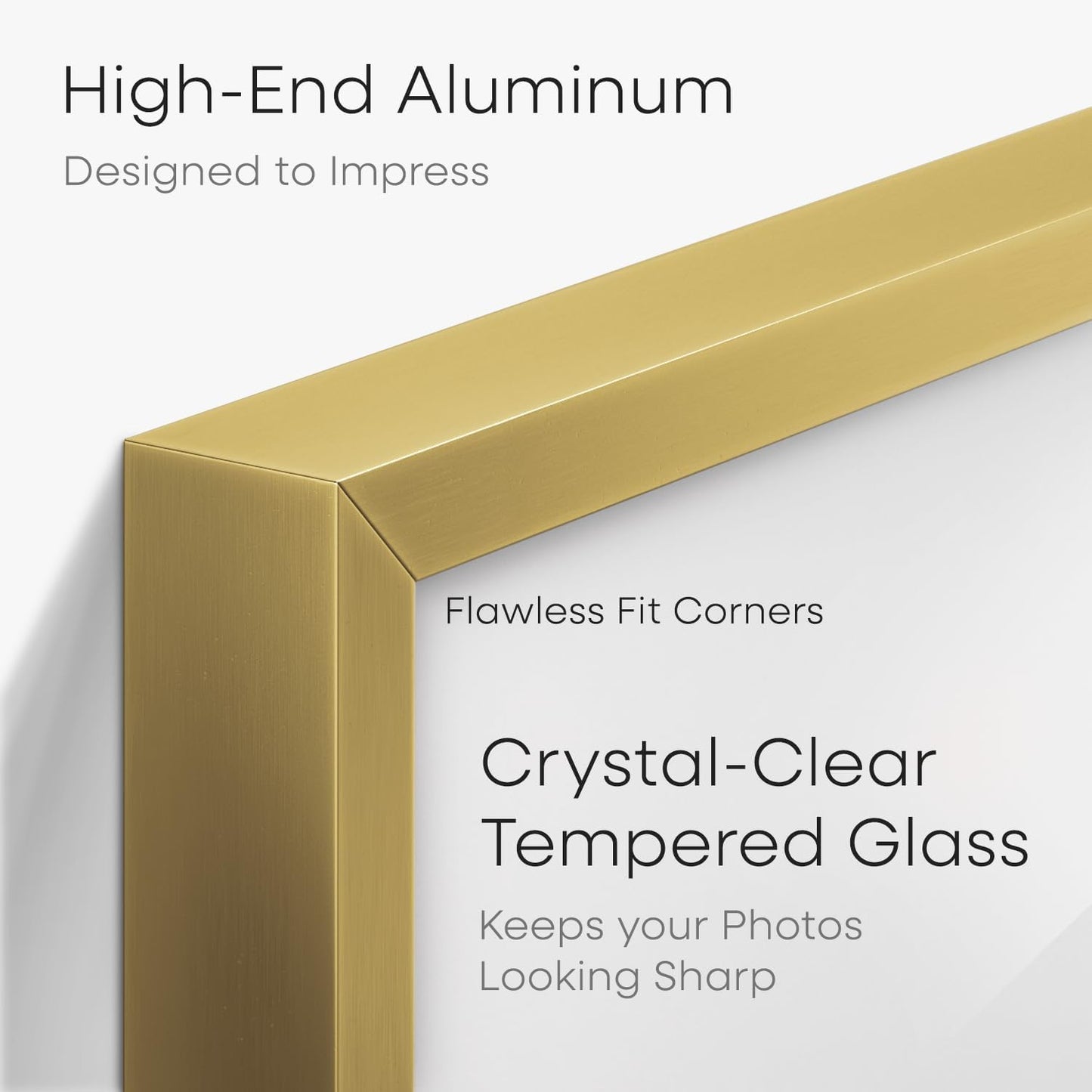 Homeforia 4x9 Business License Frame Gold, High End Metal 4 x 9 Gold Certificate Frame with Real Glass, 9x4 Document Frames for Wall or Tabletop, 4by9 Picture Frame, Tempered Glass, Wall Kit, Set of 1