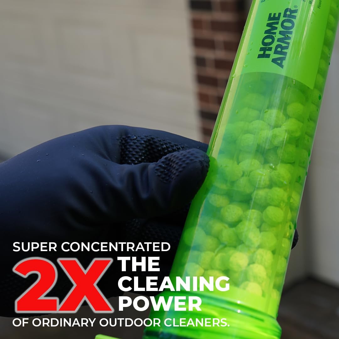 Home Armor Refill Cleaning Cartridge, 1 Pack, For Use with the Power Clean Wand, 2X Cleaning Power of Ordinary Outdoor Cleaners, Single Use Cartridge