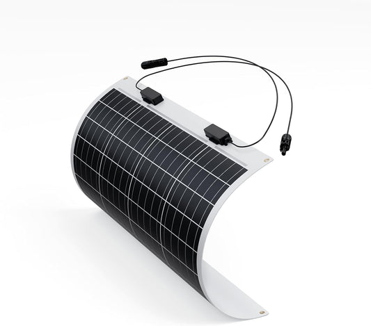 Renogy Flexible Solar Panel 50 Watt 12 Volt Monocrystalline Ultra-Flexible Bendable Mono Off-Grid Charger for Marine RV Cabin Van Car Boat Curve Surfaces