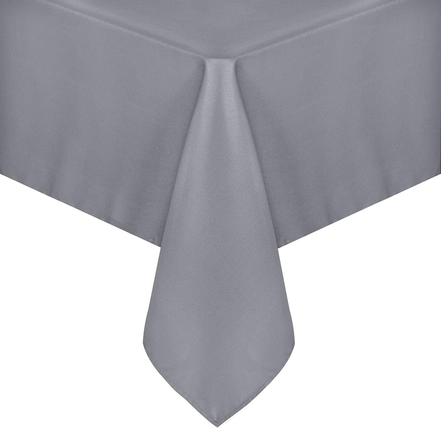 sancua Rectangle Tablecloth - 54 x 120 Inch - Water Resistant Spill Proof Washable Polyester Table Cloth, Decorative Fabric Table Cover for Dining Tables, Buffet Parties and Camping, Light Grey