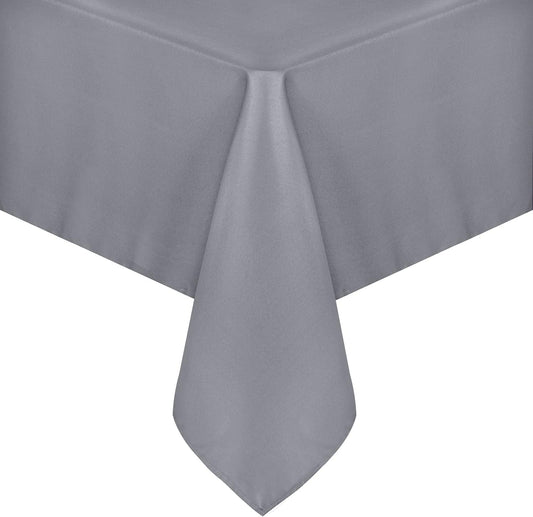 sancua Rectangle Tablecloth - 60 x 84 Inch - Stain and Wrinkle Resistant Washable Polyester Table Cloth, Decorative Fabric Table Cover for Dining Tables, Buffet Parties and Camping, Light Grey
