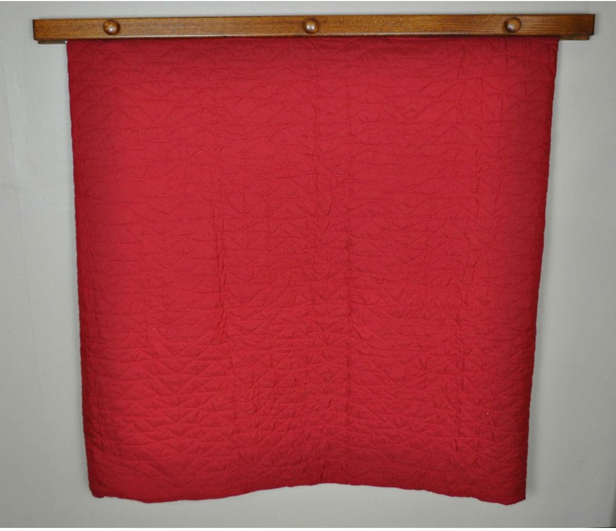 RRD Quilt Hanger for Wall for Display (48") Amish Made Wooden Quilt Rack Wall Mount - Rustic Tapestry Quilt Wall Hangers (Oak Wood, Michaels Stain, 48" Long)