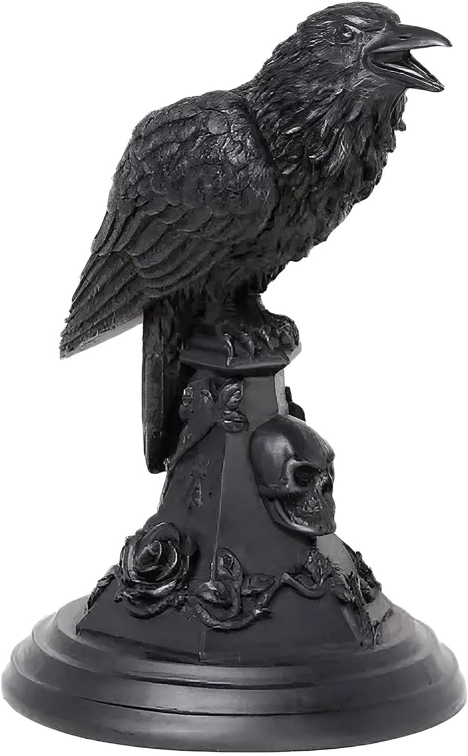 Halloween Decoration Candleholder Gothic Decor Black Candlestick Holder, Resin Ornament, Home Desktop Decoration, Christmas Decor, Party Favors, Dense Room Decor (Crow)