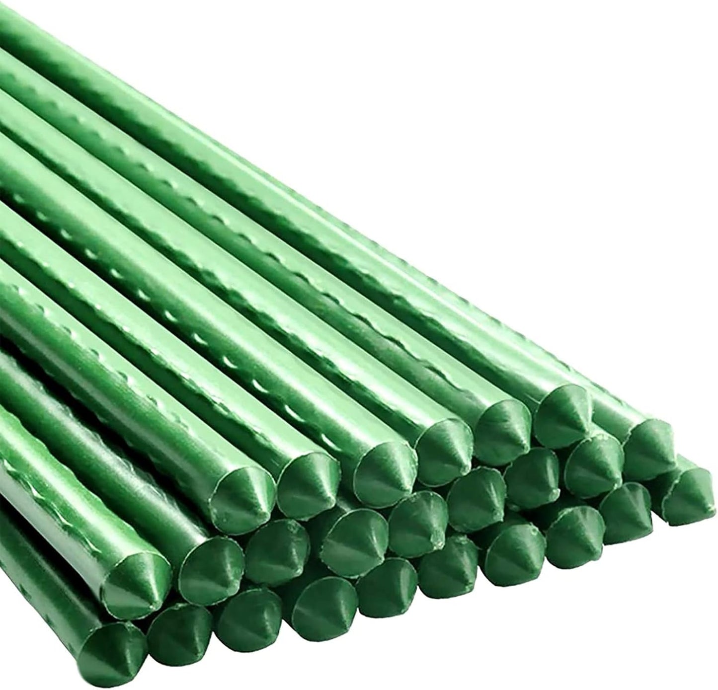 Garden Plant Stakes 48 Inch 4Ft Steel Plant Stick Support, 25 Pack Tomato Stakes for Growing Climbing Plants, Potted Plants, Tomatoes, Trees, Cucumber, Beans, Fences Poles