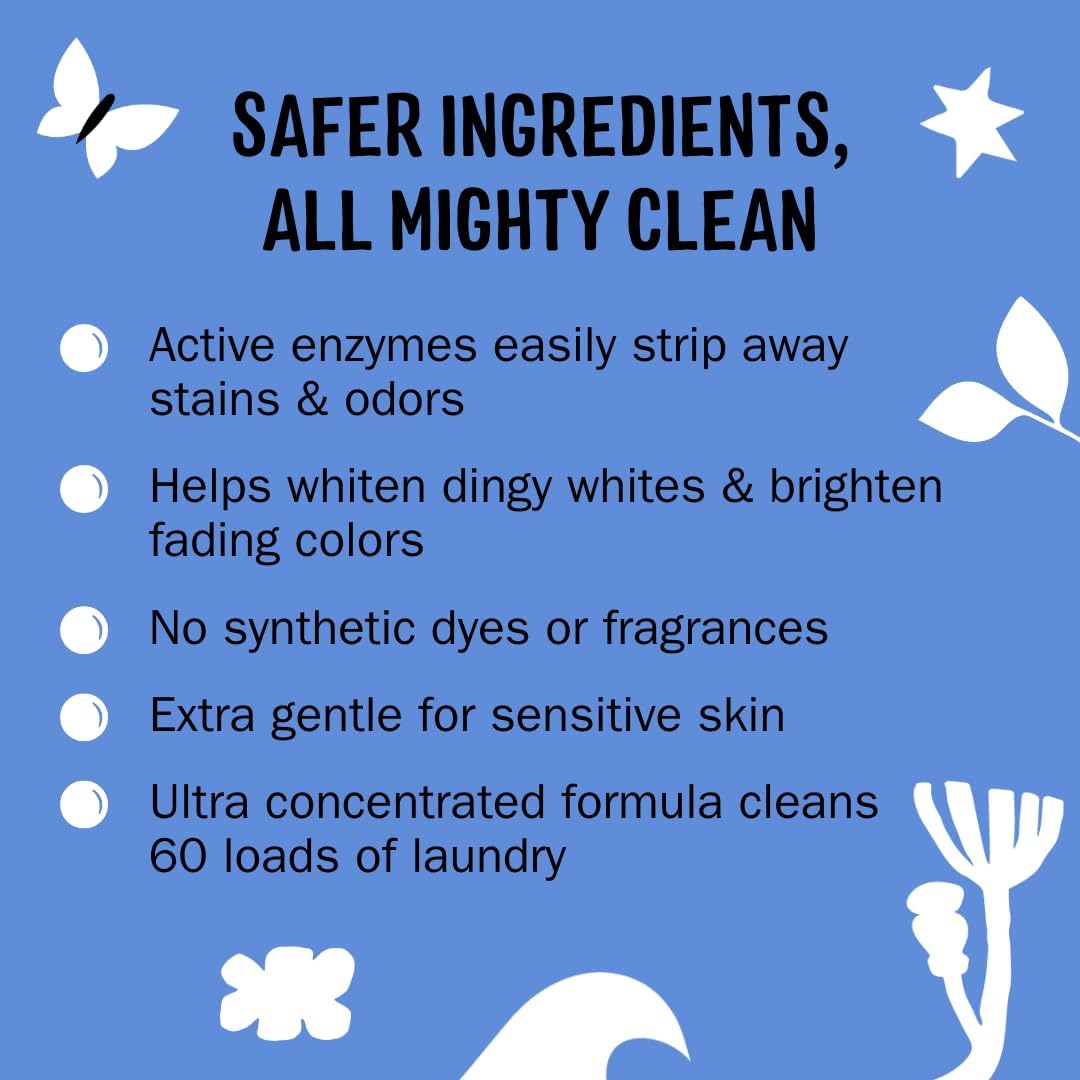 Molly's Suds Super Powder Detergent | Extra Strength Laundry Soap, Stain Fighting | Sensitive Skin | Simple, Effective Ingredients | Ocean Mist, 120 Loads Total (2 Pack)
