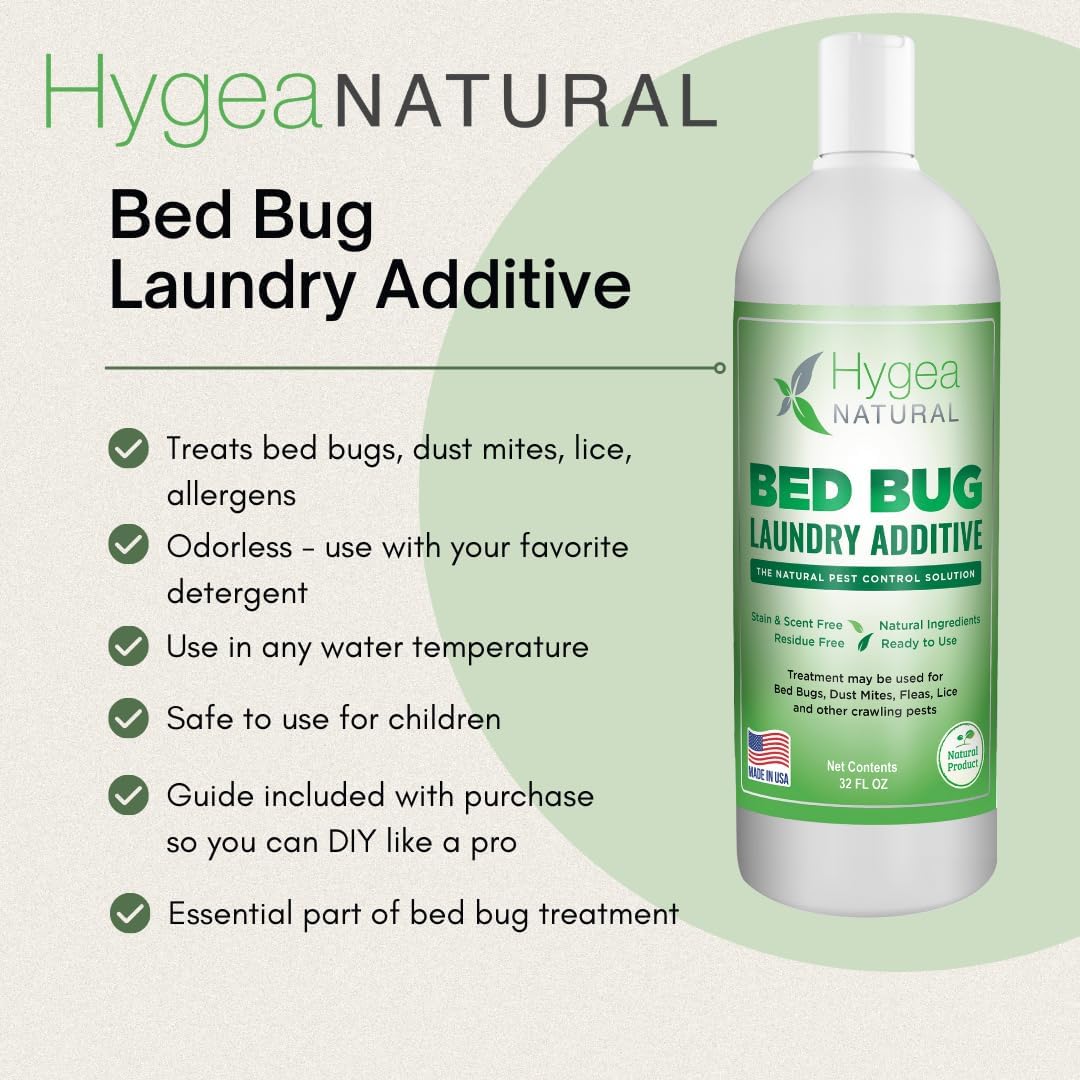 Lice and Bed Bug Laundry Additive - Environmentally Responsible, Odorless, and Stain-Free Liquid Laundry Treatment - Safe for Children and Pets - Any Water Temperature (1 Gallon)