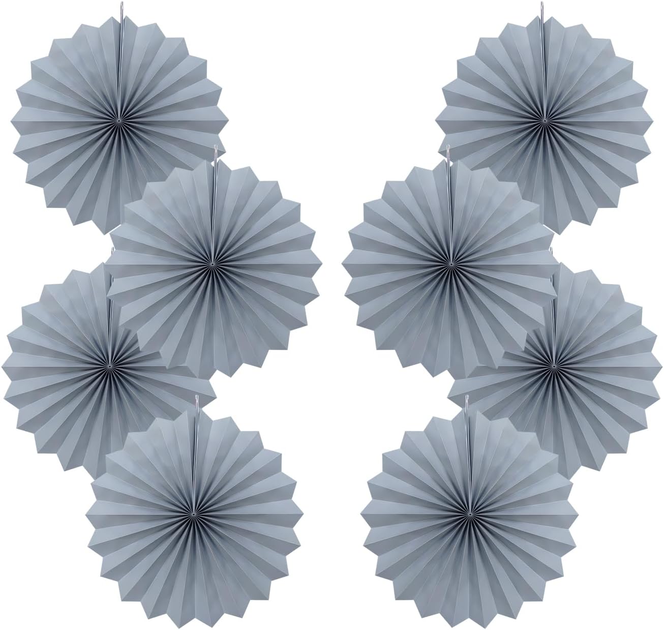 Gray Party Decorations,Wedding Decorations for Party Events Accessories,Anniversary Decorations,Birthday Decorations for Men,12in Hanging Paper Fans 30 Color DIY Set(Gray)