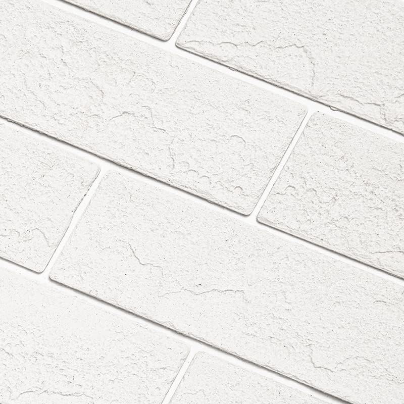 Vintage Faux Brick Wall Tiles, 3D Thin Brick Veneers for Bedroom, Bathroom, Kitchen, Fireplace and Fence Wall Panels (2, White)