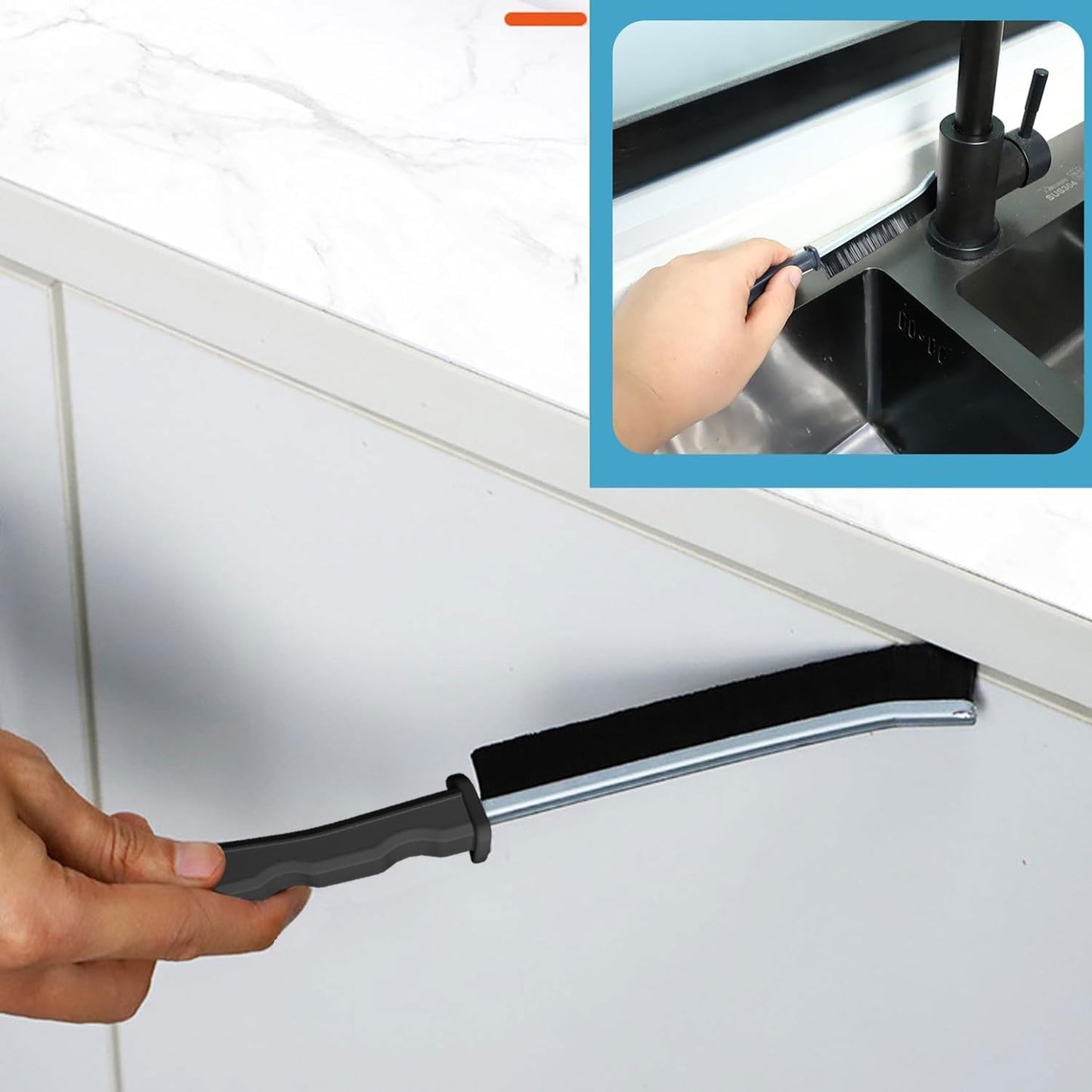 Crevice Cleaning Brush - 6pcs Hard Bristle Shower & Bathroom Gap Cleaning Tools