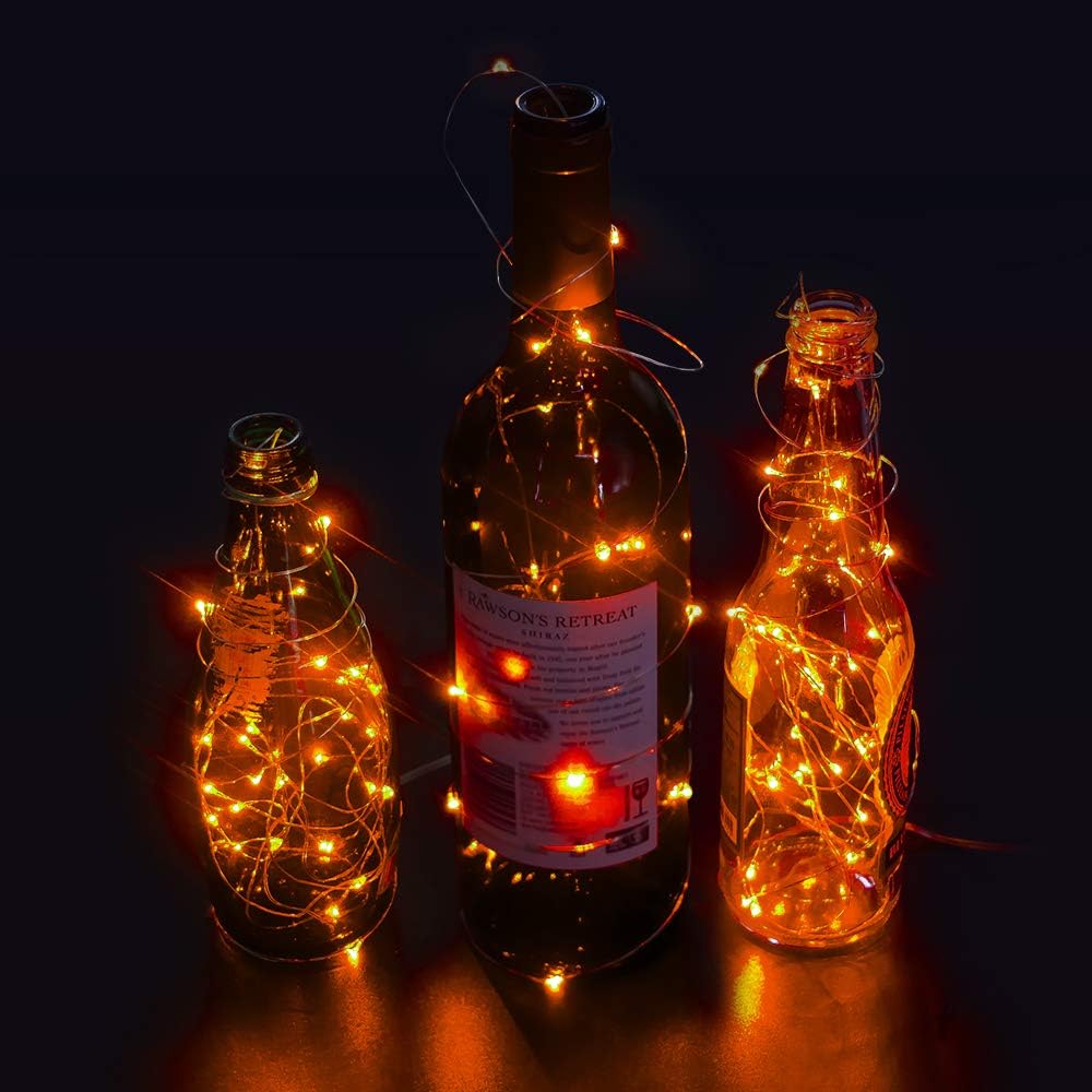 ANJAYLIA Orange String Lights Fairy Lights 10Ft 30 LEDs Twinkle Lights for Party, Halloween, Thanksgiving, Christmas Decoration