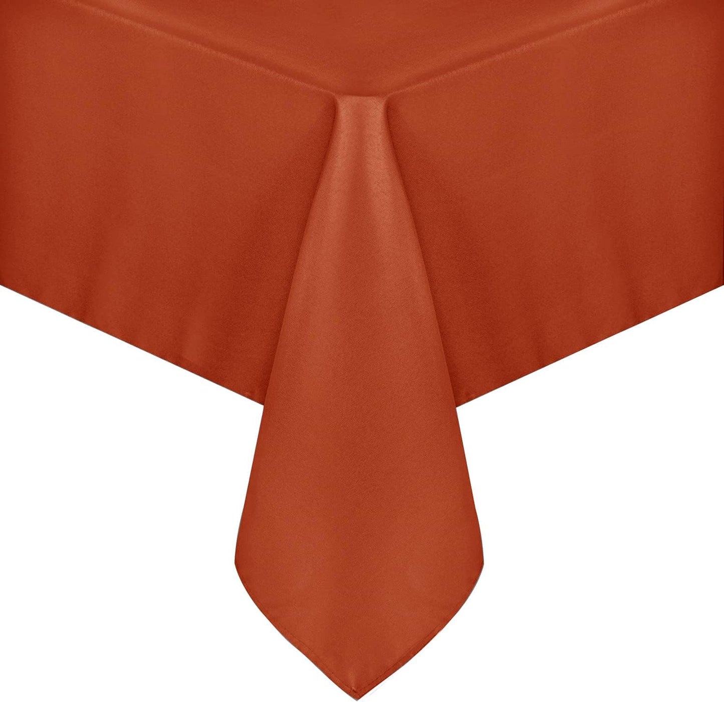 sancua Rectangle Tablecloth 60 x 120 Inch Burnt Orange, Stain and Wrinkle Resistant Washable Fabric Fall Table Cloth, Thanksgiving Polyester Table Cover for Dining Parties Rust Pumpkin Orange