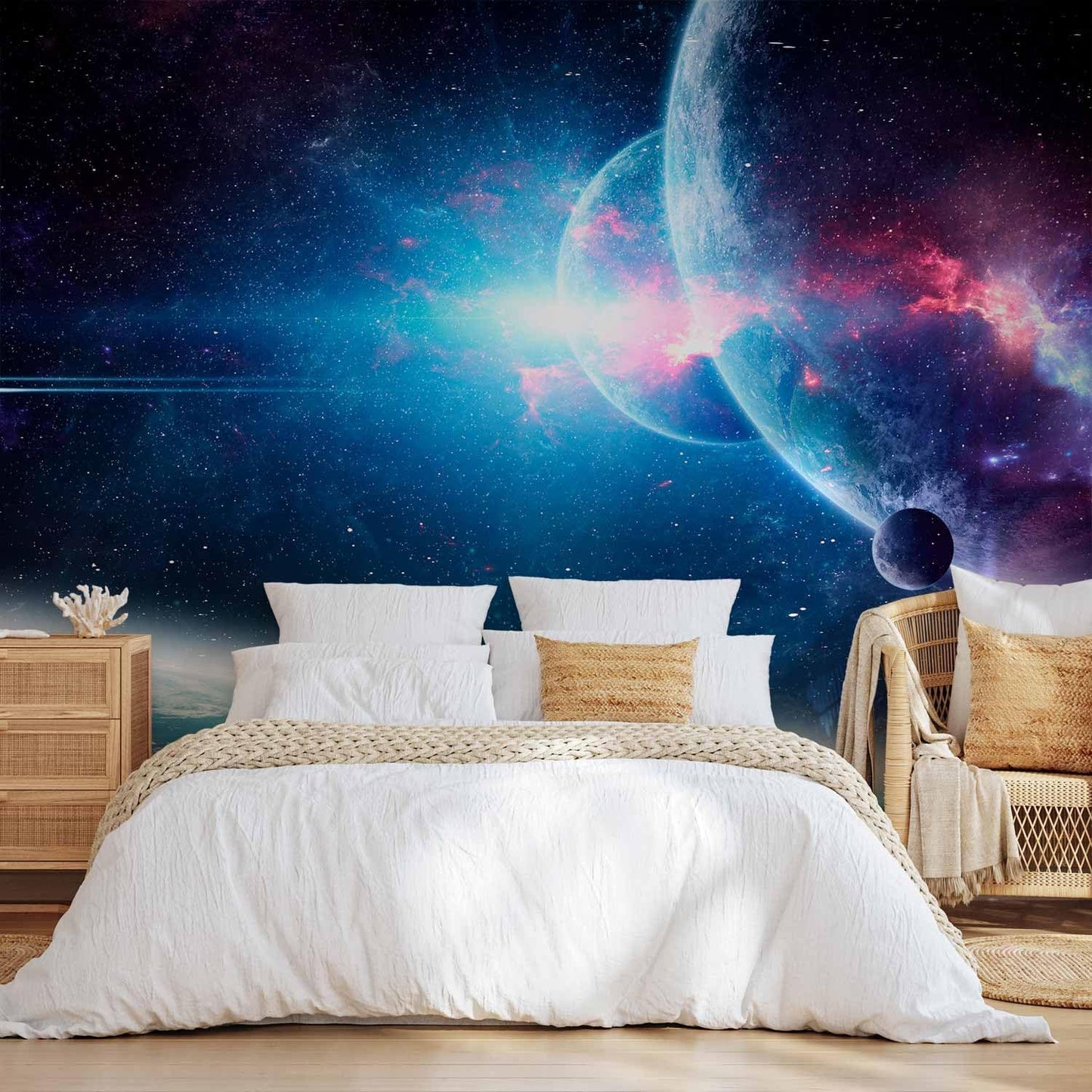 artgeist Wall Mural Cosmos Galaxy 197x138 in - XXL Non-Woven Wallpaper Fleece Wall Decor Photo Print Picture Image Design Stars Solar System Universe Space b-C-10047-a-a