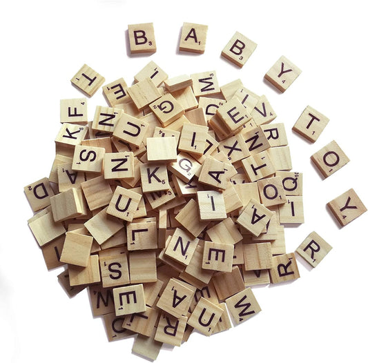 1000 Scrabble Letters for Crafts - Wood Tiles for DIY Gift Decoration - Making Alphabet Coasters and Crossword Game