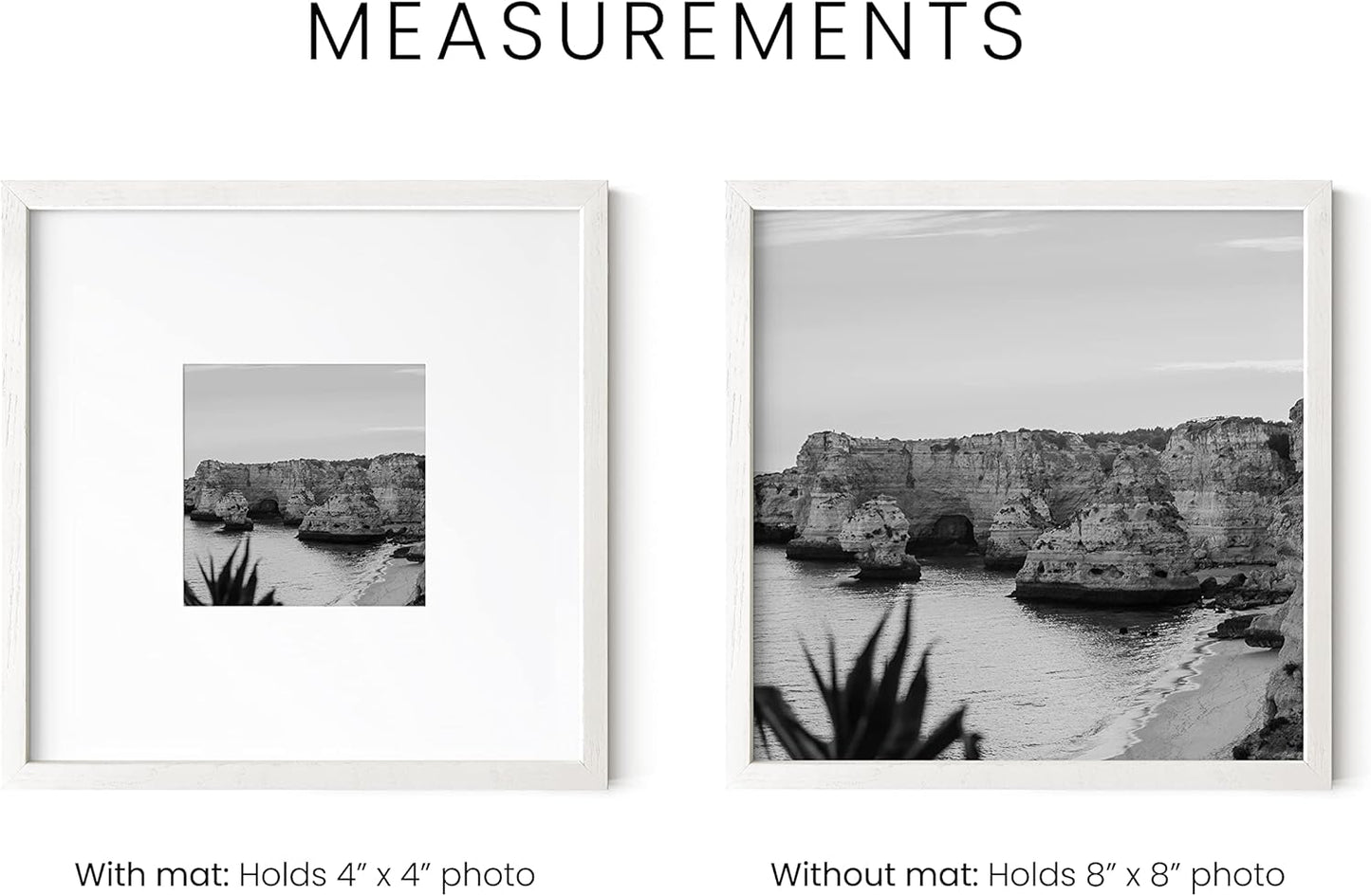 HAUS AND HUES White Square Frames Set of 9-8x8