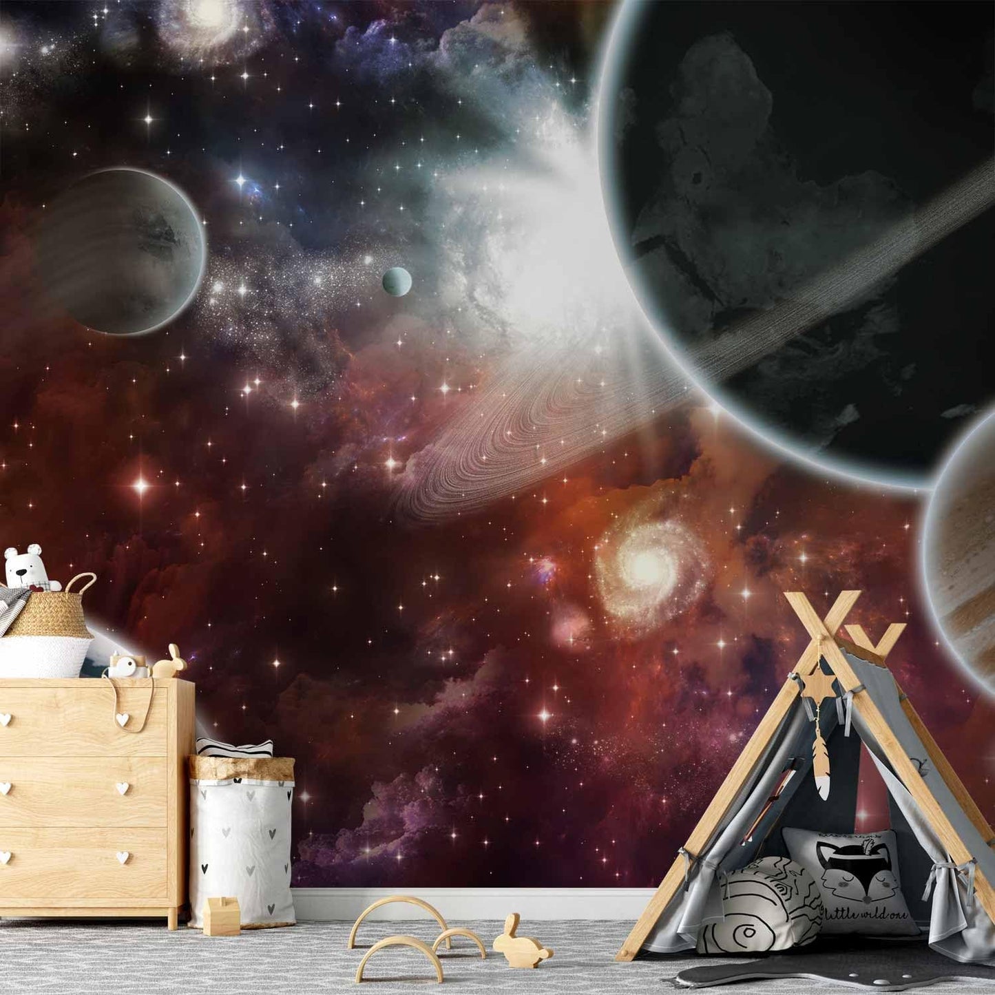 artgeist Wall Mural Cosmos Galaxy 77x55 in - Peel and Stick Self-Adhesive Wallpaper Removable Large Sticker Foil Wall Decor Print Picture Image Design 10110905-32