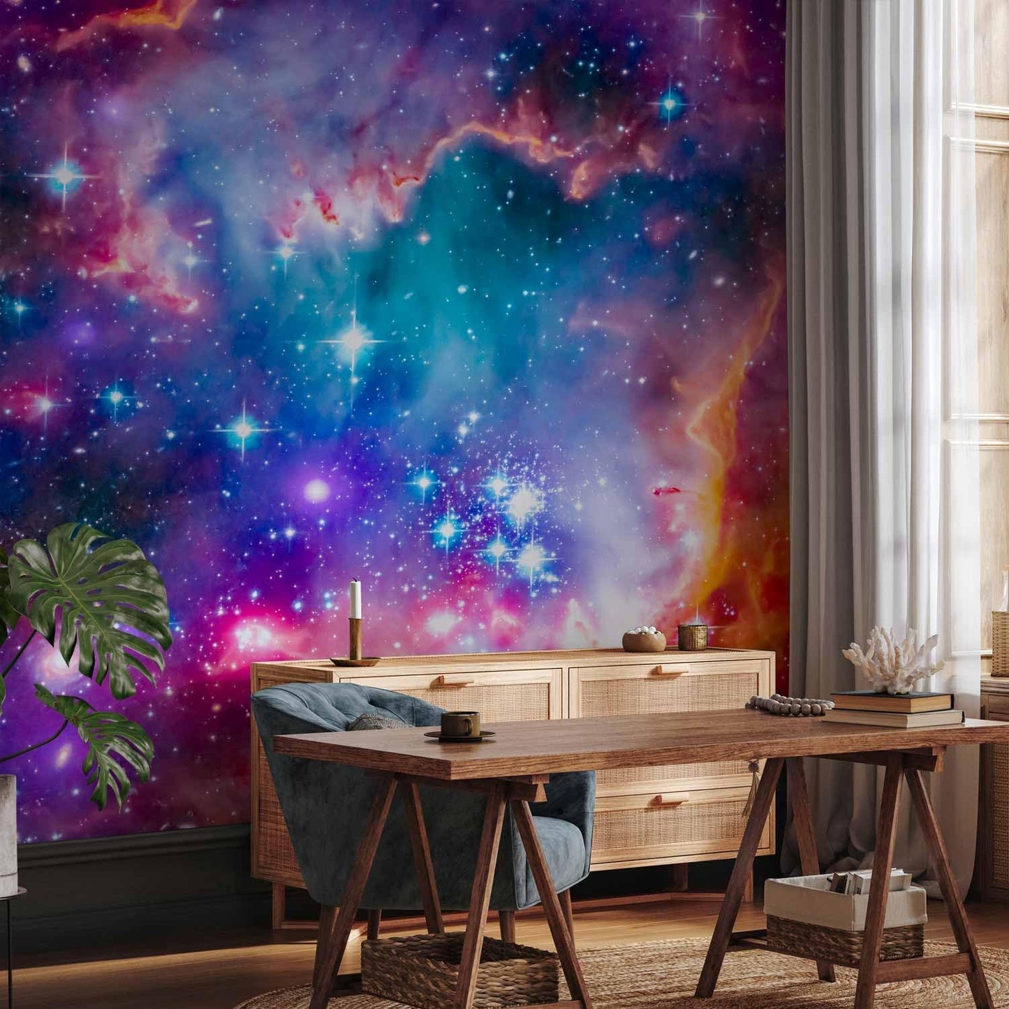 artgeist Premium Wall Mural Abstract 79x55 in - XXL Non-Woven Wallpaper Fleece Wall Decor Photo Print Picture Image Design Abstract Cosmos Sky Star i-G-10010-a-a