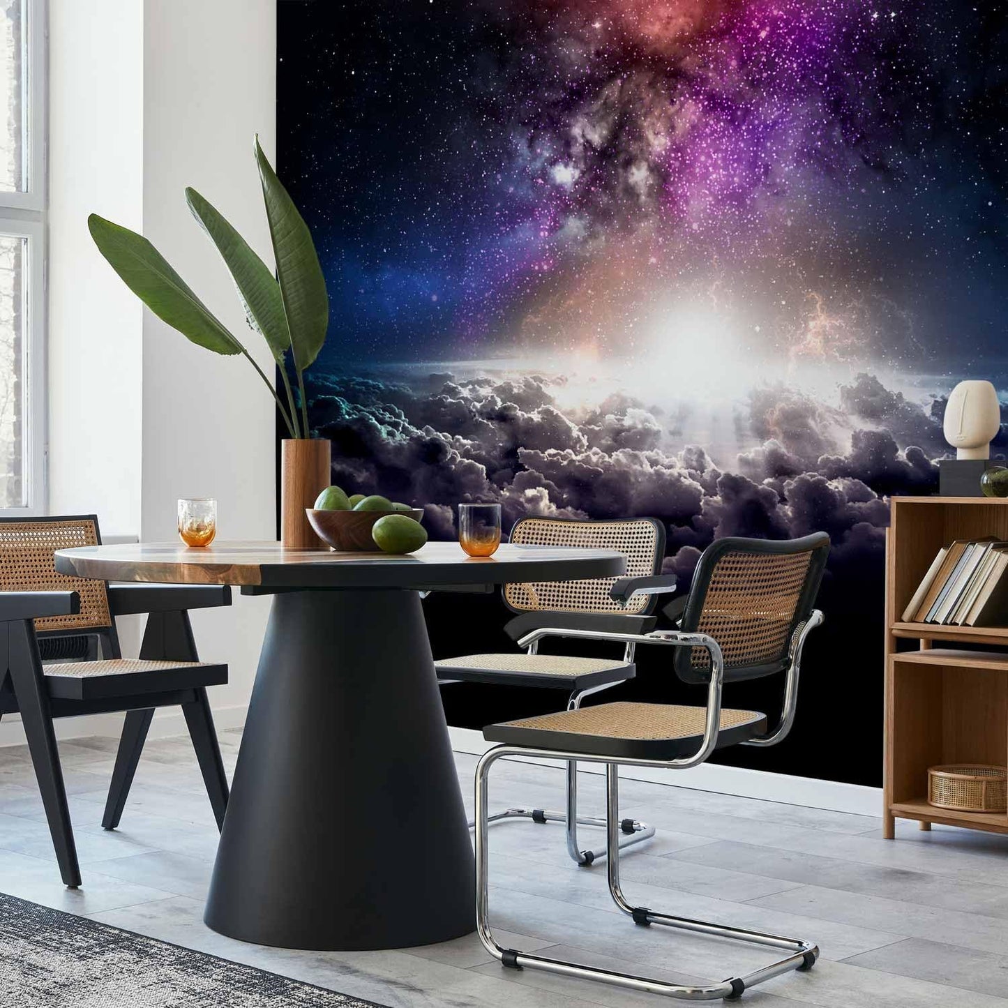 artgeist Wall Mural Galaxy 197x138 in - Non-Woven Wallpaper Fleece Wall Decor Photo Print Picture Image Design Home Mural Cosmos Sky Star Cloud Purple i-A-10009-a-a