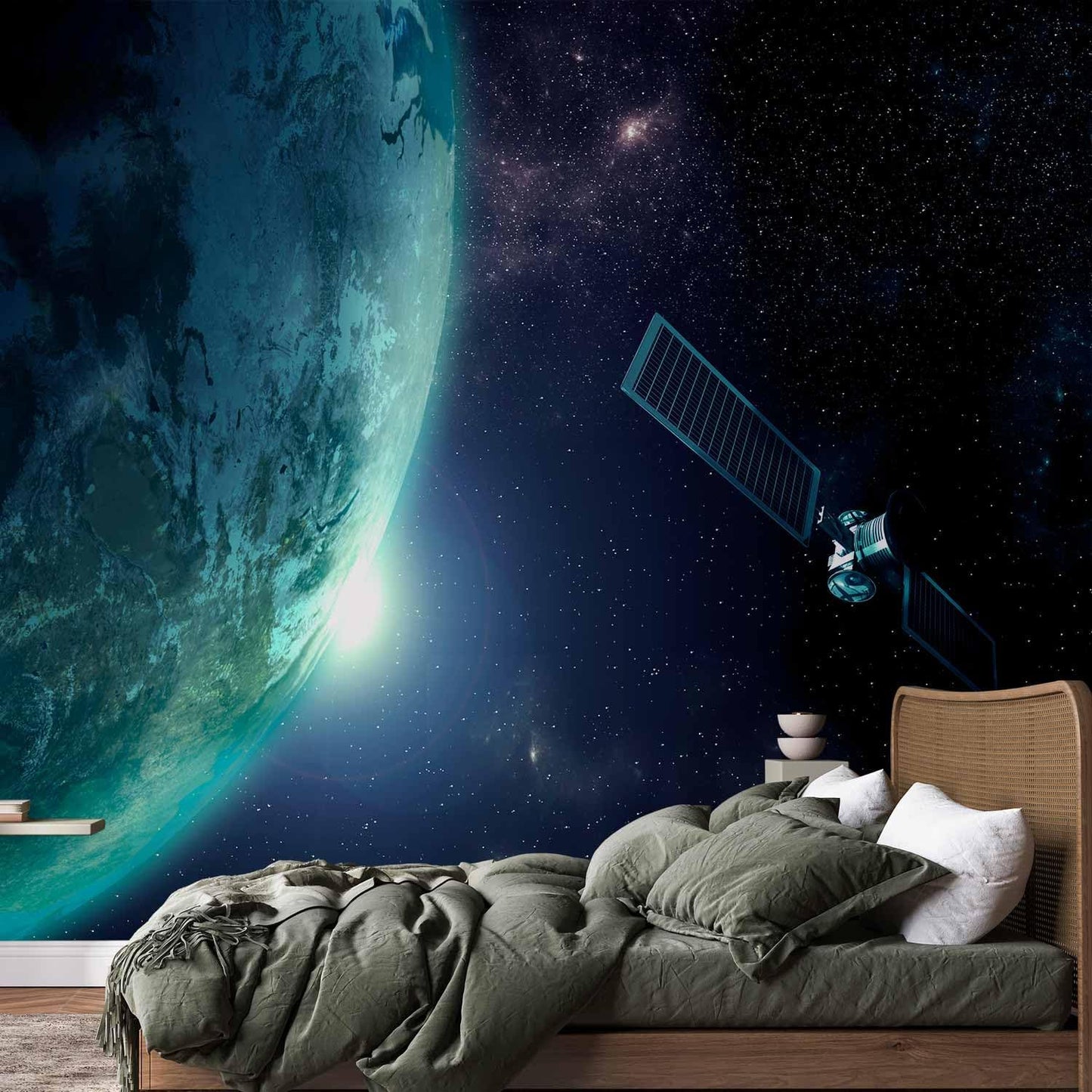 artgeist Wall Mural Cosmos Galaxy 77x55 in - Peel and Stick Self-Adhesive Wallpaper Removable Large Sticker Foil Wall Decor Print Picture Image Design n-B-0007-a-c