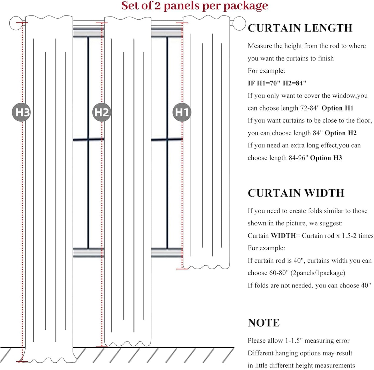 Curtains 70 Inch Length Wide Pinch Pleated Blackout for Sliding Glass Door, Farmhouse Natural Linen Thick Thermal for Summer Heat/Sound Noise Reducing Heavy Large Window Drapes (70"Wx120"Lx2Panels)