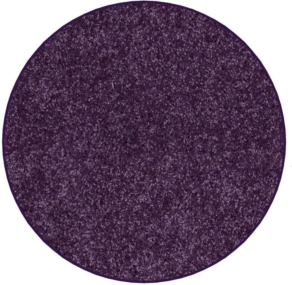 KOECKRITZ Soft and Colorful Kids Classroom Area Rugs (Passes Flammability Pill Test) Many Sizes and Bright Colors to Select from (11' Round, Eggplant)