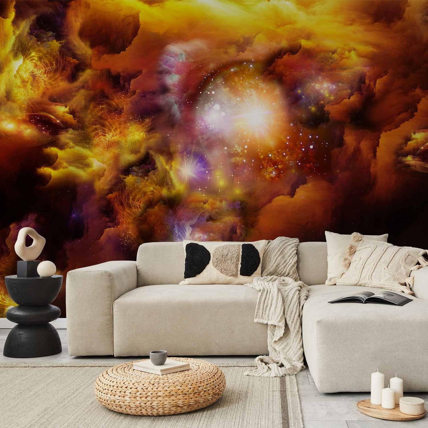 artgeist Wall Mural Cosmos Galaxy 193x138 in - XXL Peel and Stick Self-Adhesive Wallpaper Removable Large Sticker Foil Wall Decor Print Picture Image Design n-A-0027-a-d