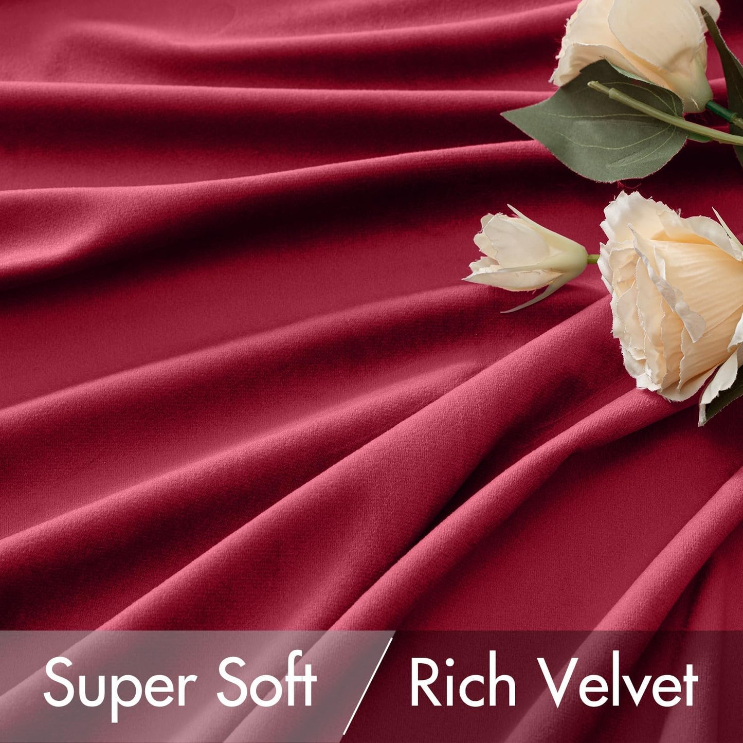 MIULEE Hot Pink Velvet Curtains 90 inches 2 Panels - Luxury Room Darkening Window Drapes for Bedroom Living Room Thermal Insulated Super Soft Blackout, Back Tab Rod Pocket Pinch Pleated, W52 x L90
