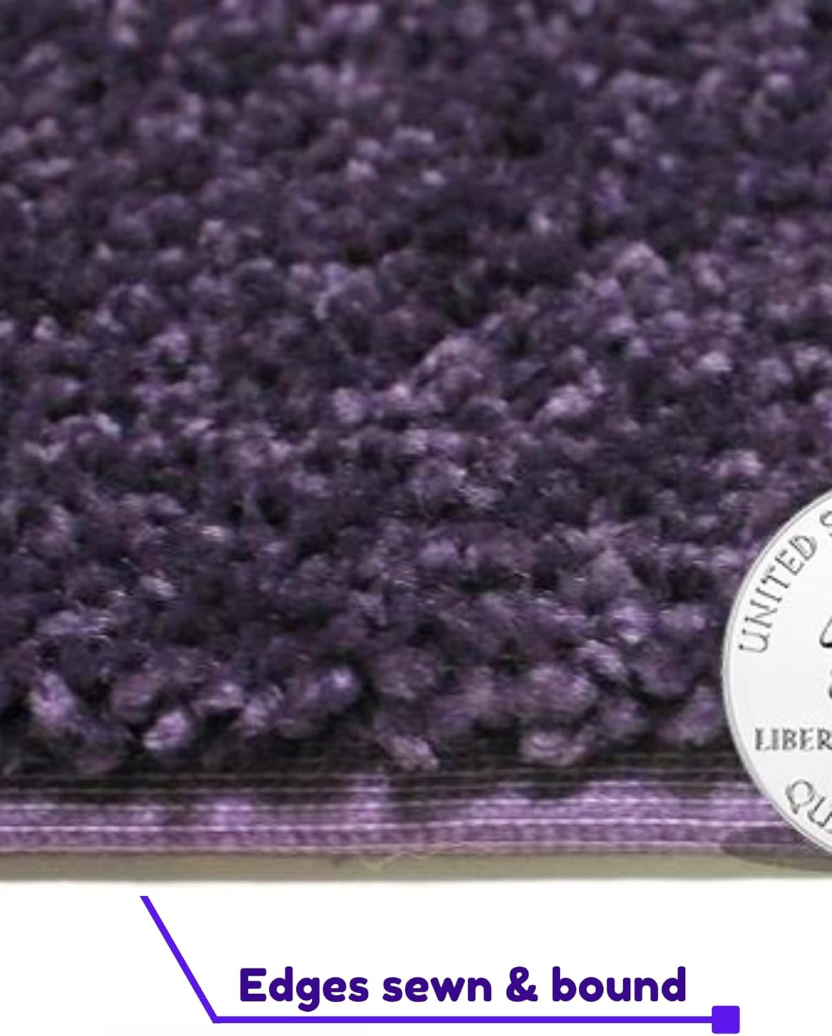 KOECKRITZ Soft and Colorful Kids Classroom Area Rugs (Passes Flammability Pill Test) Many Sizes and Bright Colors to Select from (6' x 6', Eggplant)