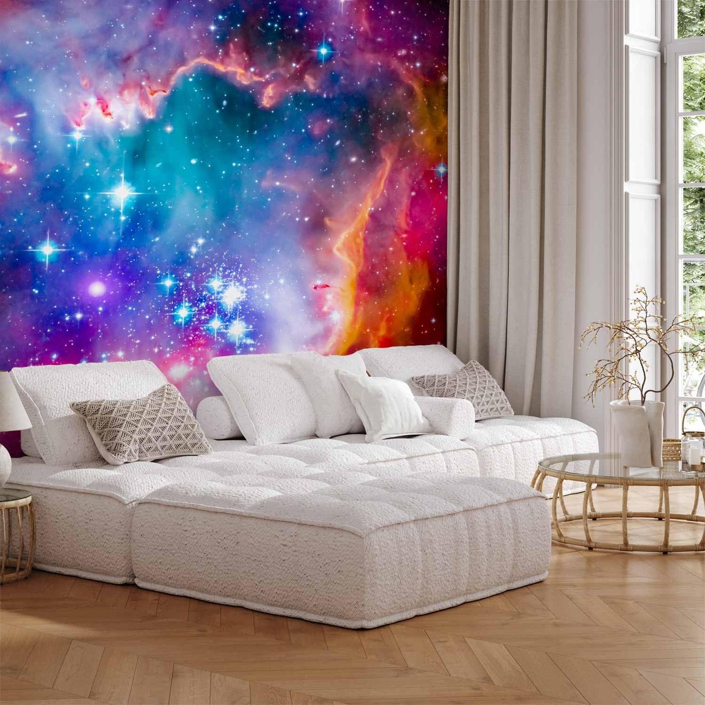 artgeist Premium Wall Mural Abstract 98x69 in - XXL Non-Woven Wallpaper Fleece Wall Decor Photo Print Picture Image Design Abstract Cosmos Sky Star i-G-10010-a-a