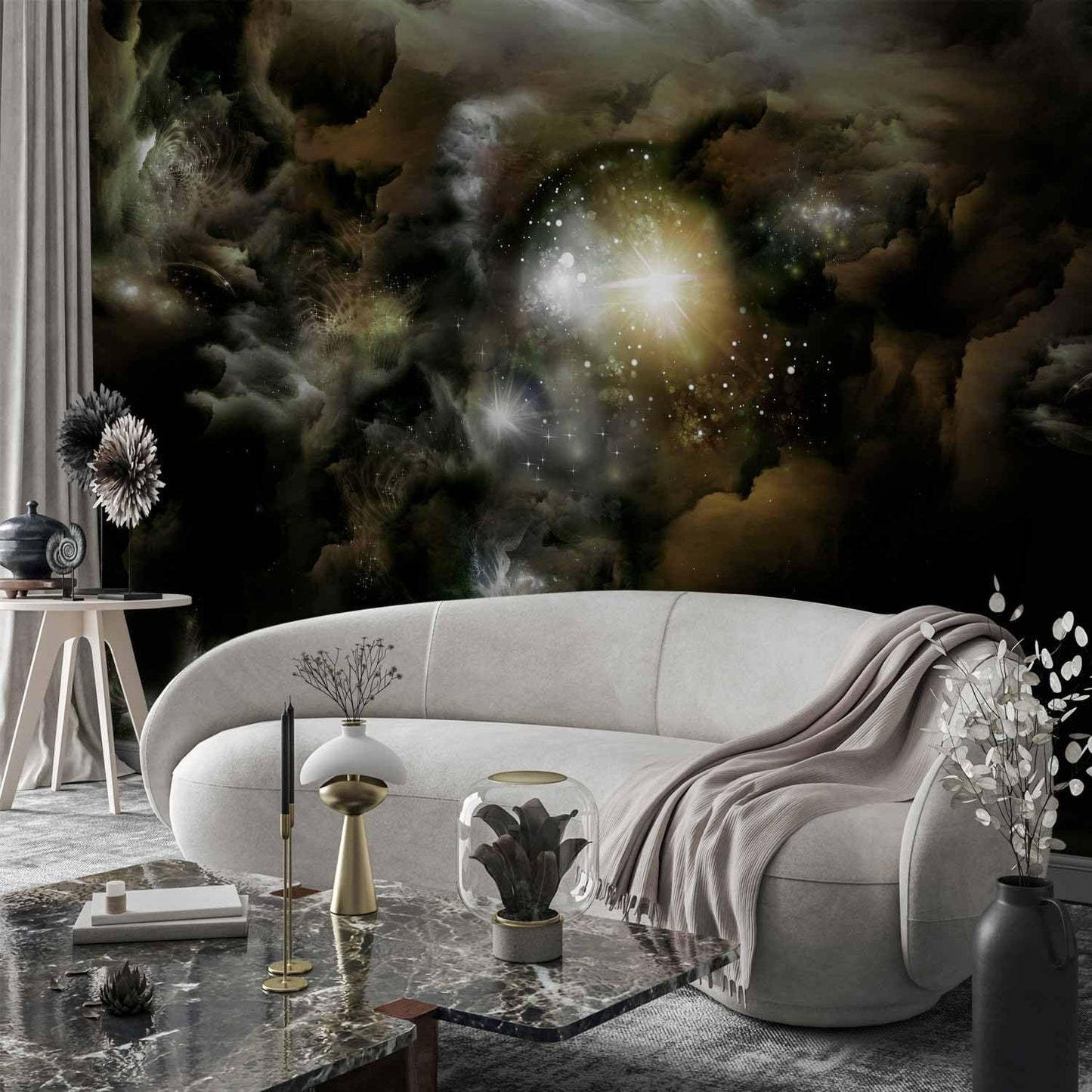 artgeist Wall Mural Cosmos Galaxy 173x124 in - Peel and Stick Self-Adhesive Wallpaper Removable Large Sticker Foil Wall Decor Print Picture Image Design n-A-0027-a-b