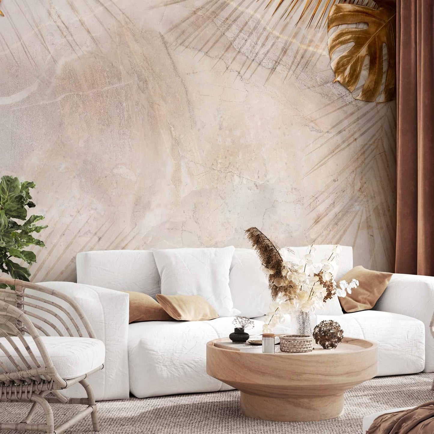 artgeist Wall Mural Tropical Leaves 96x69 in - XXL Peel and Stick Self-Adhesive Wallpaper Removable Large Sticker Foil Wall Decor Print Picture Image Design Monstera Palm Green Leaves b-C-0788-a-a